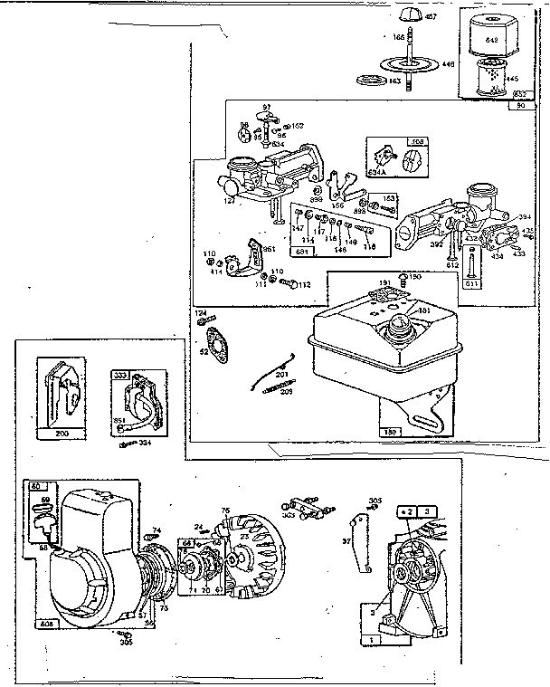 Flywheel Assembly Diagram and Parts List for 80212  Briggs and Stratton Engine
